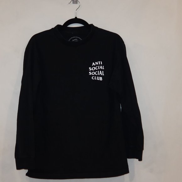 Anti Social Social Club Long Sleeve T-Shirt Size M, Black/White - Picture 2 of 6